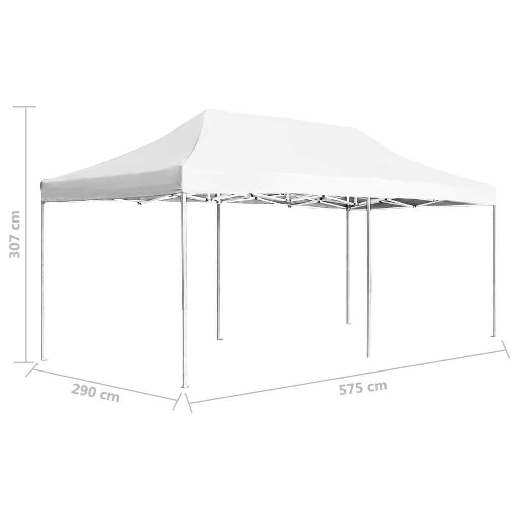 kokkupandav peotelk, alumiinium, 6 x 3 m, valge hind ja info | Varikatused ja aiapaviljonid | kaup24.ee