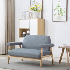 Двухместный тканевый диван, светло-серый цена и информация | Диваны | kaup24.ee