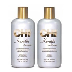 Komplekt CHI Keratin: šampoon, 355 ml + palsam, 355 ml цена и информация | Шампуни | kaup24.ee