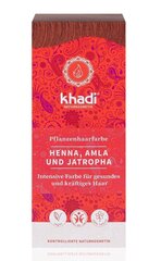 Растительная краска для волос Khadi Henna, Amla и Jatropha (красно-коричневая) 100 г цена и информация | Краска для волос | kaup24.ee