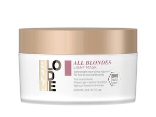 Питательная маска для волос Schwarzkopf Professional Blond Me All Blondes Light, 200 мл цена и информация | Маски, масла, сыворотки | kaup24.ee