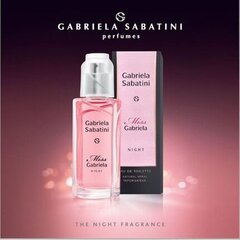 <p>Gabriela Sabatini Miss Gabriela Night EDT для женщин, 30 мл</p>
 цена и информация | Женские духи | kaup24.ee