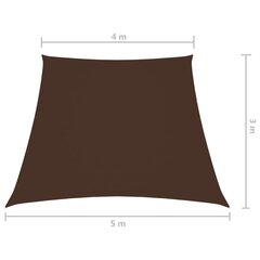 oxford-kangast päikesepuri trapets, 4/5 x 3 m pruun цена и информация | Зонты, маркизы, стойки | kaup24.ee