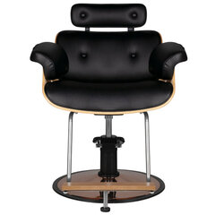 Профессиональное парикмахерское кресло с подставкой для ног и деревянными элементами GABBIANO FLORENCIJA, орехового цвета цена и информация | Мебель для салонов красоты | kaup24.ee