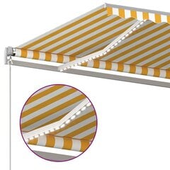 automaatne varikatus, LED, tuuleandur, 6x3,5 m, kollane/valge цена и информация | Зонты, маркизы, стойки | kaup24.ee