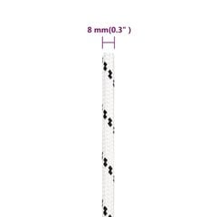 punutud paadiköis, valge, 6 mm x 25 m polüester hind ja info | Lisatarvikud paatidele ja süstadele | kaup24.ee