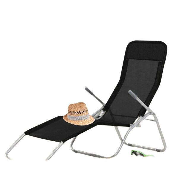 DOMAREX ISWING RELAX lamamistool, must metall hind ja info | Päevitustoolid | kaup24.ee