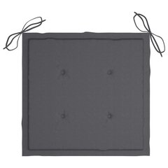 aiatooli istmepadjad 2 tk antratsiithall 40x40x3 cm, kangas цена и информация | Подушки, наволочки, чехлы | kaup24.ee