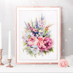 Tikkimiskomplekt Magic Needle "Bouquet with Peonies" 210-310 hind ja info | Tikkimistarvikud | kaup24.ee