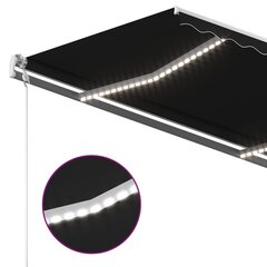 automaatne varikatus, LED, tuuleandur, 4 x 3,5 m, antratsiit цена и информация | Зонты, маркизы, стойки | kaup24.ee