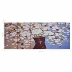 seinamaalikomplekt lõuendil, lilled vaasis värviline, 150x60 cm hind ja info | Seinapildid | kaup24.ee