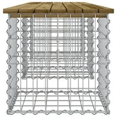 gabioonpink, 203 x 44 x 42 cm, immutatud männipuit hind ja info | Aiapingid | kaup24.ee