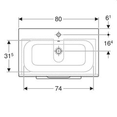 Valamu seinakapi ja kahe sahtliga Selnova Square 501.240.00.1, 800x652x502 mm, valge hind ja info | Kraanikausid, valamud | kaup24.ee