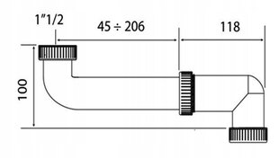 Granitan sifoon Savinf Space ZSS-WH40 hind ja info | Sifoonid | kaup24.ee