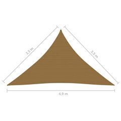 päikesepuri 160 g/m², pruunikashall, 3,5 x 3,5 x 4,9 m, HDPE цена и информация | Зонты, маркизы, стойки | kaup24.ee