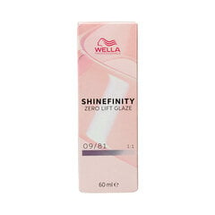 Перманентный краска Wella Shinefinity Nº 09/81, 60 мл цена и информация | Краска для волос | kaup24.ee