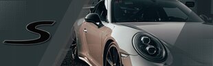 Самоклеящийся значок PORSCHE 911 CARRERA S 6x2,7 см Черный цена и информация | Дополнительные принадлежности | kaup24.ee