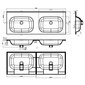 sisseehitatud valamu, 1205 x 460 x 145 mm, SMC, valge hind ja info | Kraanikausid, valamud | kaup24.ee