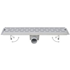 lineaarne duši äravoolusüsteem 2 tk 530x140 mm roostevaba teras цена и информация | Душевые сливы | kaup24.ee