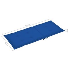 aiatooli istmepadjad 6 tk sügavsinine 120 x 50 x 3 cm hind ja info | Toolipadjad ja -katted | kaup24.ee