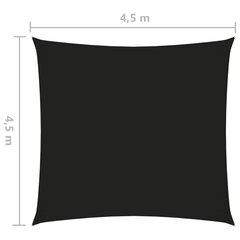 päikesepuri, oxford-kangast, kandiline, 4,5 x 4,5 m, must hind ja info | Päikesevarjud, markiisid ja alused | kaup24.ee