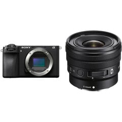 Sony A6700 + 10-20mm F4 PZ G (must) | (ILCE-6700B) | (Alfa 6700)| (SELP1020G) hind ja info | Fotoaparaadid | kaup24.ee