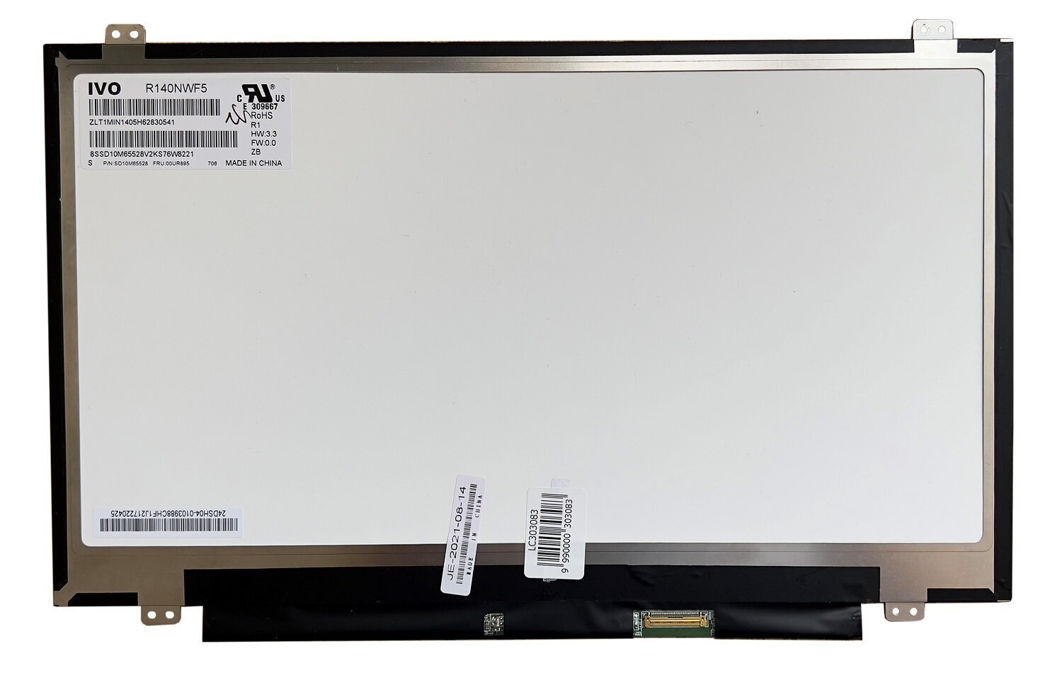 LCD puutetundlik ekraan 14", 1920x1080, FHD, LED, SLIM, IPS, matt, 40 pin (paremal), A+ цена и информация | Sülearvutid | kaup24.ee