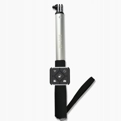 SJCAM hõbedane Selfie Stick monopood koos puldiga 28-90 цена и информация | Аксессуары для видеокамер | kaup24.ee