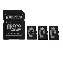 Карта памяти Kingston SDHC 32GB UHS-I/3PACK SDCS2/32GB-3P1A цена и информация | Карты памяти | kaup24.ee