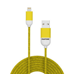 USB-Lightning Kaabel Pantone PT-LCS001-5Y Kollane 1,5 m - hind ja info | Mobiiltelefonide kaablid | kaup24.ee