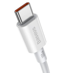 Suurepärane kaabel USB-C USB-C kiirlaadimine FCP 100W 5A 20V 2m valge 10183491 hind ja info | Mobiiltelefonide kaablid | kaup24.ee