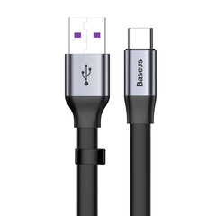 Lihtne lamekaabel USB-kaabel USB-C 5A 40W Quick Charge 3.0 QC 3.0 23cm hall 10182841 цена и информация | Кабели для телефонов | kaup24.ee