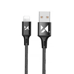 Kaabel USB kaabel Iphone Lightning 2.4A 1m must 10183401 hind ja info | Mobiiltelefonide kaablid | kaup24.ee