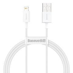 Superior kaabel USB kaabel Iphone Lightning 2.4A 1m Valge 10183171 hind ja info | Mobiiltelefonide kaablid | kaup24.ee