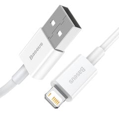 Superior kaabel USB kaabel Iphone Lightning 2.4A 1m Valge 10183171 hind ja info | Mobiiltelefonide kaablid | kaup24.ee