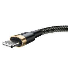 Vastupidav painduv kaabel USB-juhe Iphone Lightning QC3.0 1,5A 2M must ja kuldne 10182711 цена и информация | Кабели для телефонов | kaup24.ee