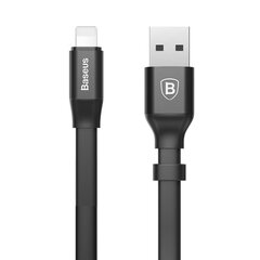 Lamekaabel USB kaabel Iphone Lightning hoidikuga 2A 23CM must 10182791 цена и информация | Кабели для телефонов | kaup24.ee