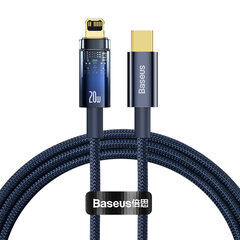 Explorer seeria kaabel USB-C kaabel Iphone Lightning 20W 1m sinine 10183961 hind ja info | Mobiiltelefonide kaablid | kaup24.ee