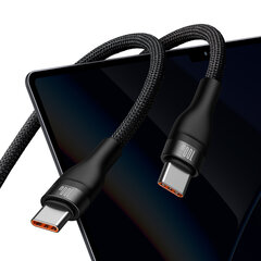 Kaabel välklamp seeria 2in1 USB-C 2xUSB-C 100W 1,5m must 10186011 цена и информация | Кабели для телефонов | kaup24.ee