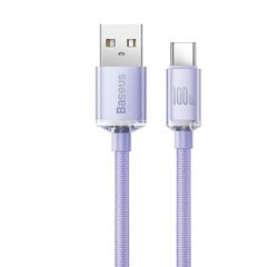 Kaablikaabel kiireks laadimiseks ja andmeedastuseks USB USB-C 100W 1,2m lilla 10183751 цена и информация | Кабели для телефонов | kaup24.ee