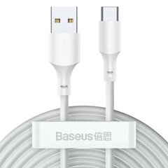 2x USB-kaabel USB-C kiirlaadimine Toitevarustus kiirlaadimine 40 W 5 A 1,5 m valge 10183061 hind ja info | Mobiiltelefonide kaablid | kaup24.ee