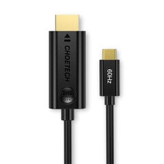 Adapterikaabel USB Type C – HDMI 2.0 4K 60Hz 1.8m must 10166171 цена и информация | Кабели для телефонов | kaup24.ee