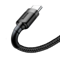 Vastupidav painduv kaabel USB-kaabel USB-C QC3.0 2A 2M must ja hall 10182631 цена и информация | Кабели для телефонов | kaup24.ee