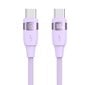 Usams Kabel U85 USB-C na USB-C 100W 1.2m PD Fast Charging fioletowy|purple SJ632USB03 (US-SJ632) цена и информация | Mobiiltelefonide kaablid | kaup24.ee