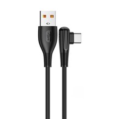 KAKUSIGA KSC-417 USB-A -> USB-C laadimiskaabel 20W | 100 cm must hind ja info | Mobiiltelefonide kaablid | kaup24.ee