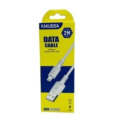 KAKUSIGA KSC-421 kaabel Apple Lightning 2m valge hind ja info | Mobiiltelefonide kaablid | kaup24.ee