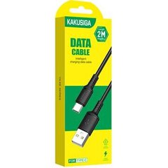 KAKUSIGA KSC-421 kaabel USB-C 2m must hind ja info | Mobiiltelefonide kaablid | kaup24.ee