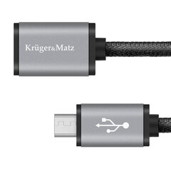 Кабель USB - гнездо micro USB - вилка 1 м Kruger Matz цена и информация | Кабели для телефонов | kaup24.ee