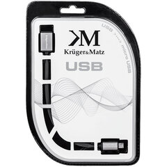 Кабель USB - гнездо micro USB - вилка 1 м Kruger Matz цена и информация | Кабели для телефонов | kaup24.ee