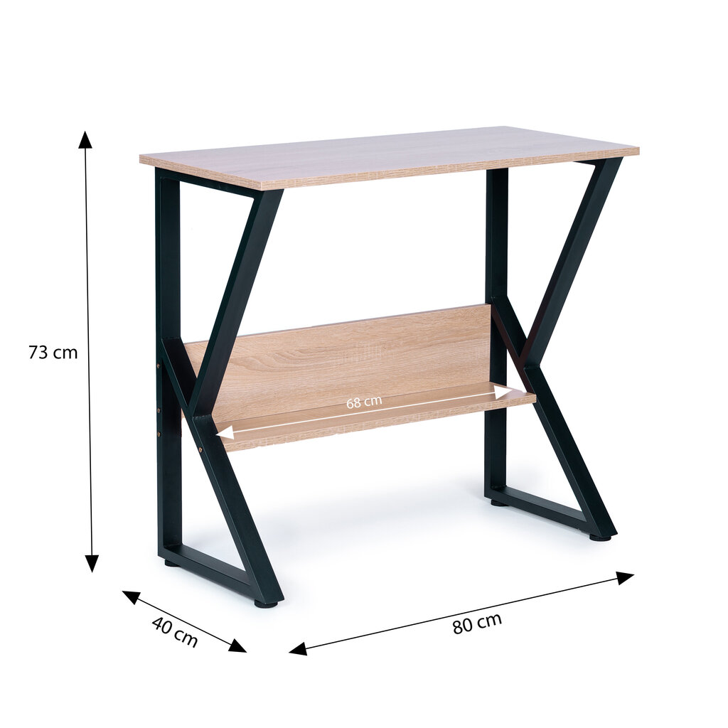 Arvutilaud riiuliga, laud, kontorilaud, mängulaud 80x40cm цена и информация | Arvutilauad, kirjutuslauad | kaup24.ee